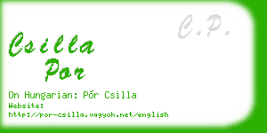 csilla por business card