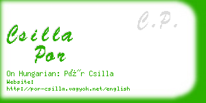 csilla por business card